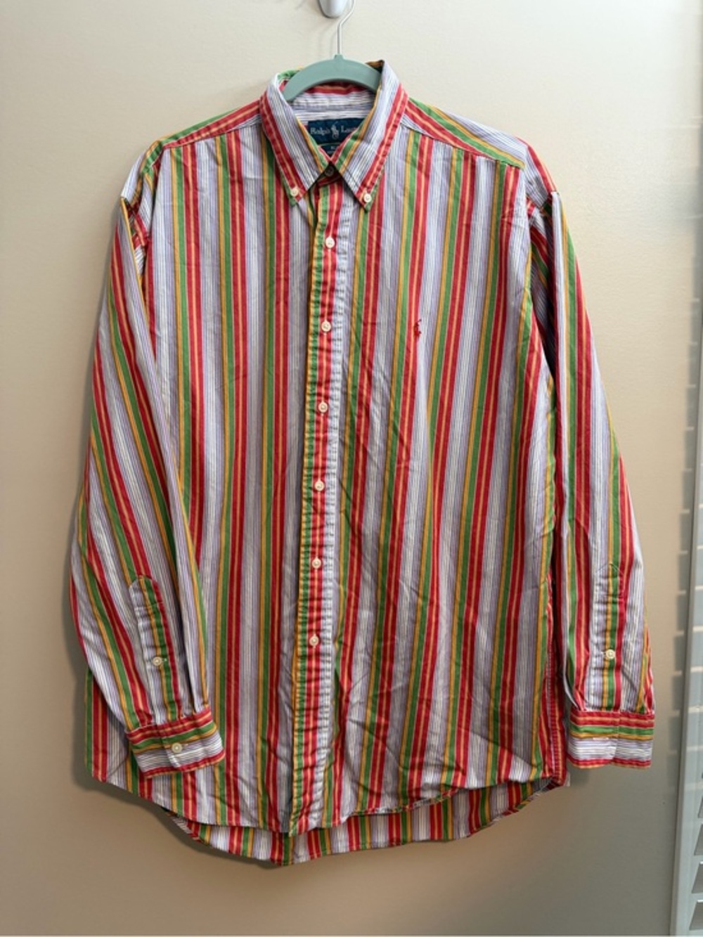 Ralph Lauren Multicolor Vertical Stripe Button-Down Shirt 100% cotton